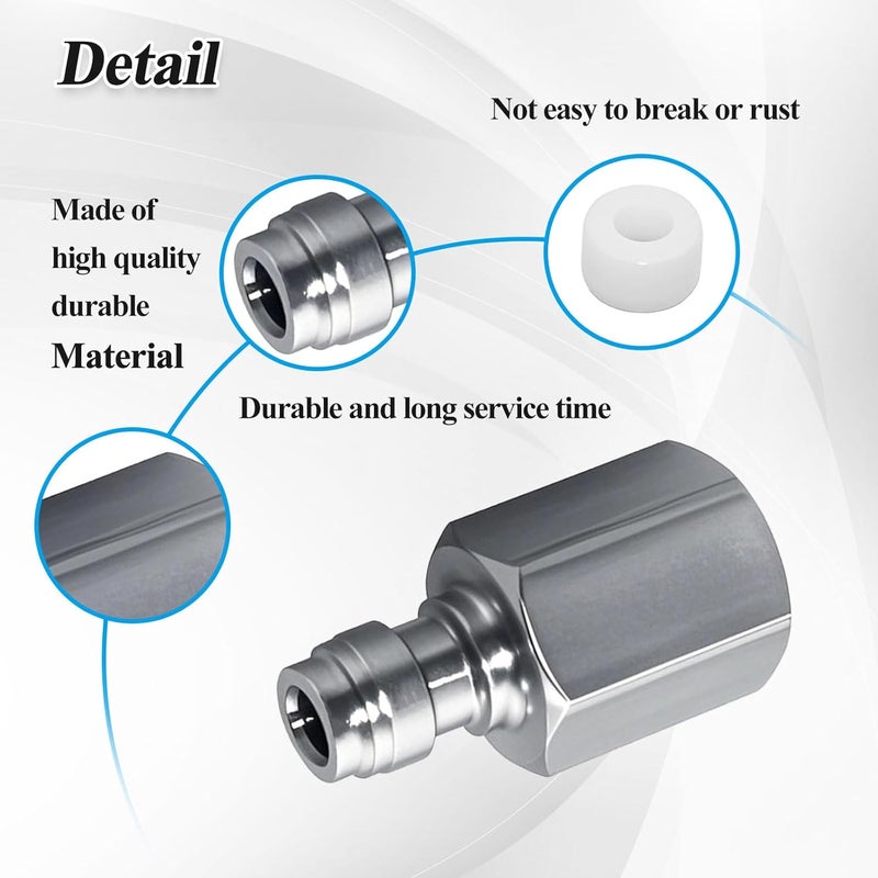 Ebrmeiwo 2Sets 1/8 Inch BSPP Female Quick-Disconnect Plug Kits with Seals, Air Tool Fitting Connector for Paintball - Image 5